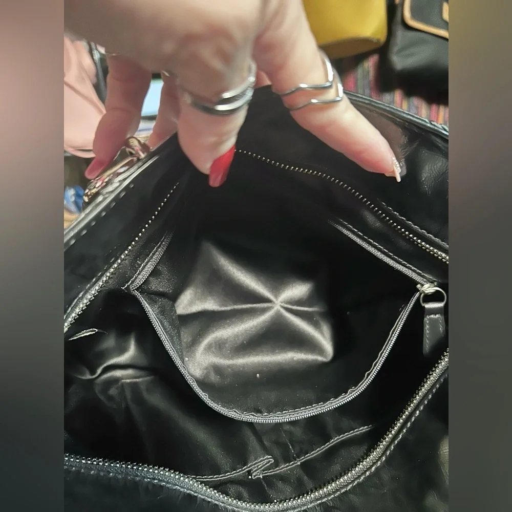 2011 Coach Frosted Black Patent Leather Inlaid Signature C EUC!​ - Picture 12 of 12